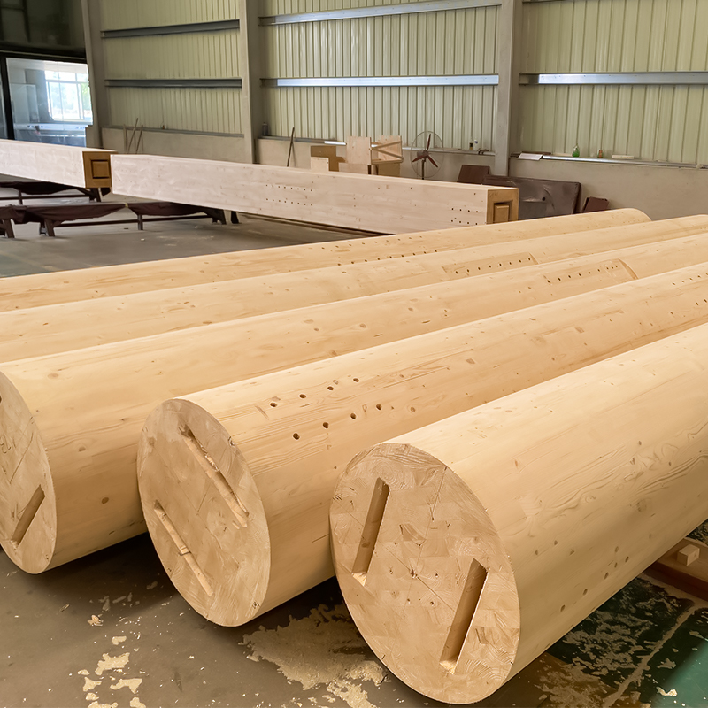 Coluna Glulam Redonda Douglas Fir