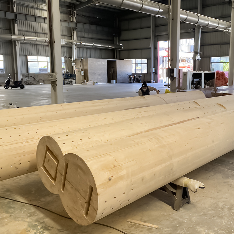 Coluna Glulam Redonda Spruce Coluna Glulam Redonda Spruce