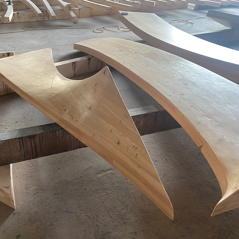 Glulam em formato especial de abeto Douglas Glulam em formato especial de abeto Douglas